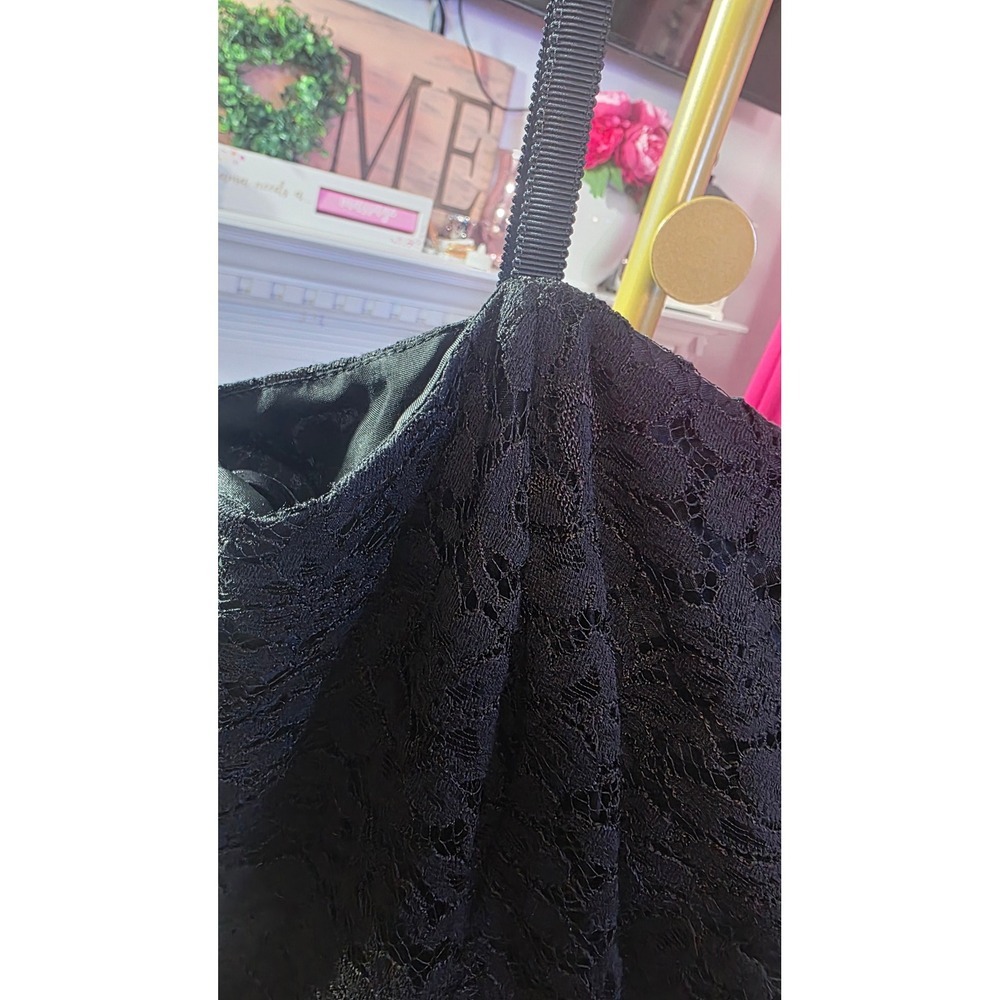 Ann Taylor Black Lace sweetheart Neck Midi Dress NWT Size 6 - Picture 4 of 10